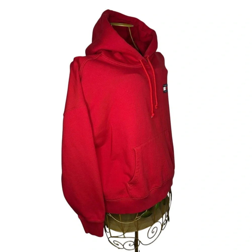 Tommy Hilfiger Red Pull Over Hoodie - Boys Size XL